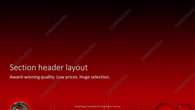 Section Header presentation slide layout