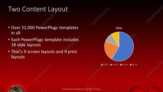 Two Content presentation slide layout