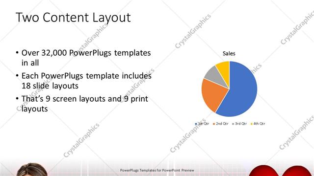 Two Content presentation slide layout