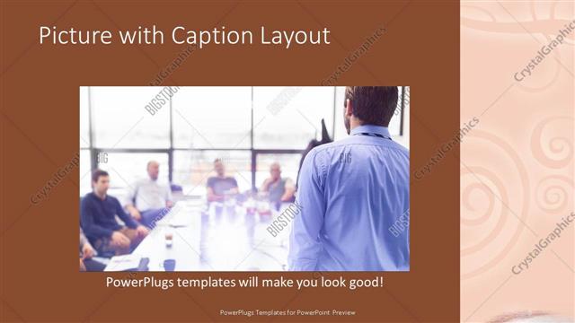 Picture with Caption presentation slide layout