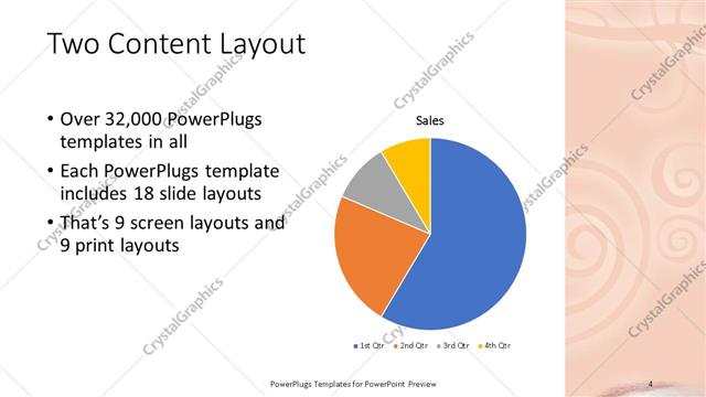Two Content presentation slide layout