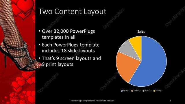 Two Content presentation slide layout