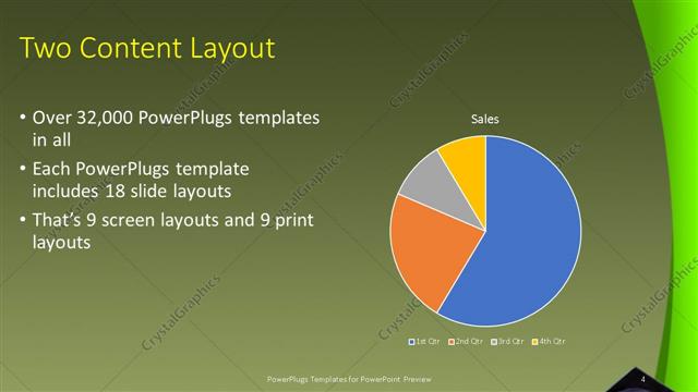 Two Content presentation slide layout