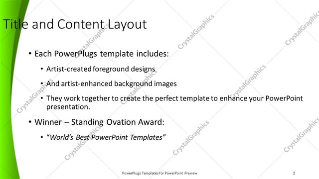 Title and Content presentation slide layout