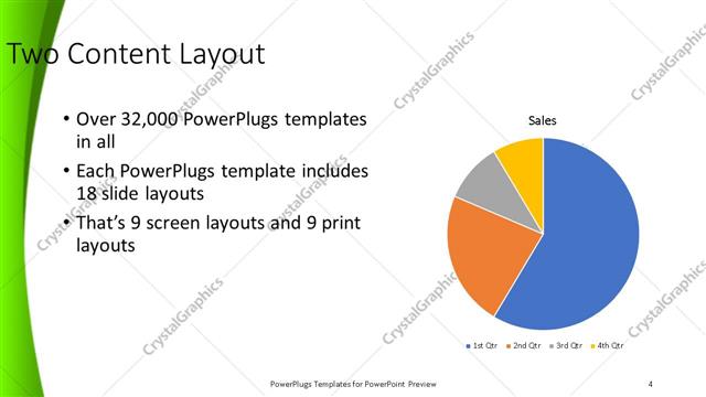 Two Content presentation slide layout