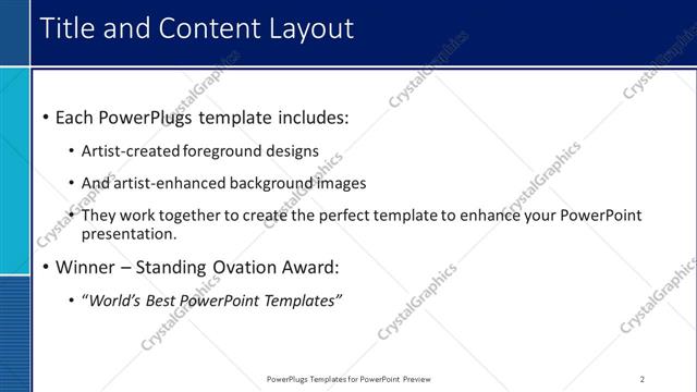 Title and Content presentation slide layout