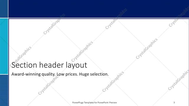 Section Header presentation slide layout