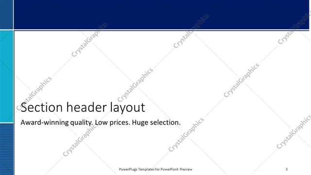Section Header presentation slide layout