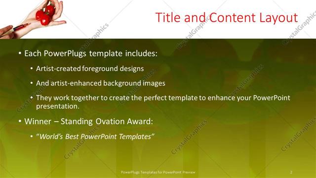 Title and Content presentation slide layout