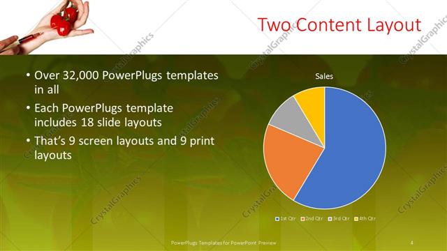 Two Content presentation slide layout