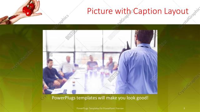 Picture with Caption presentation slide layout