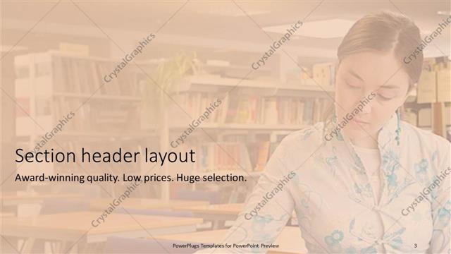 Section Header presentation slide layout