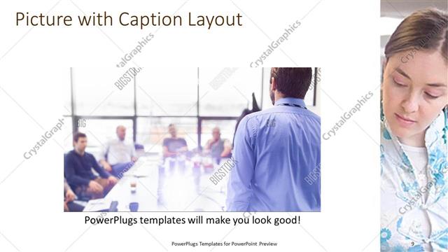 Picture with Caption presentation slide layout