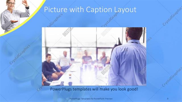 Picture with Caption presentation slide layout