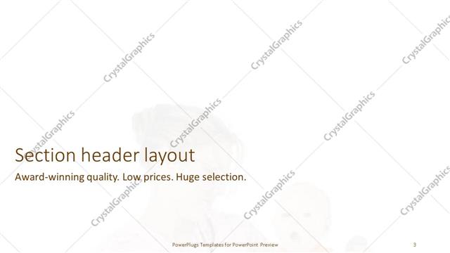 Section Header presentation slide layout