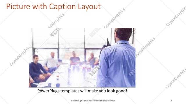 Picture with Caption presentation slide layout