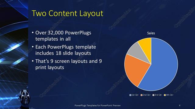 Two Content presentation slide layout