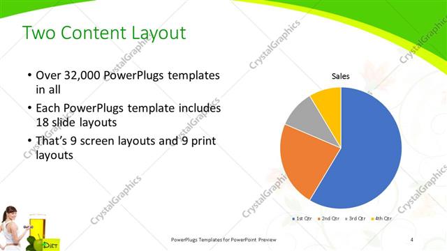 Two Content presentation slide layout