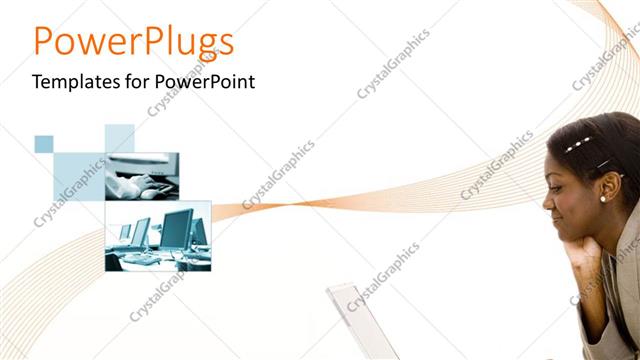  Presentation with higher education - A female with a number of pics and pinkish background