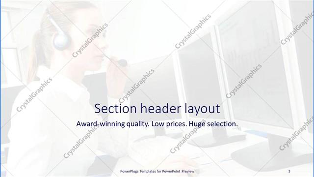 Section Header presentation slide layout