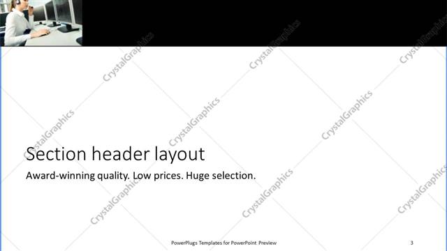 Section Header presentation slide layout