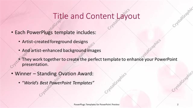 Title and Content presentation slide layout