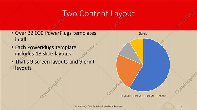 Two Content presentation slide layout