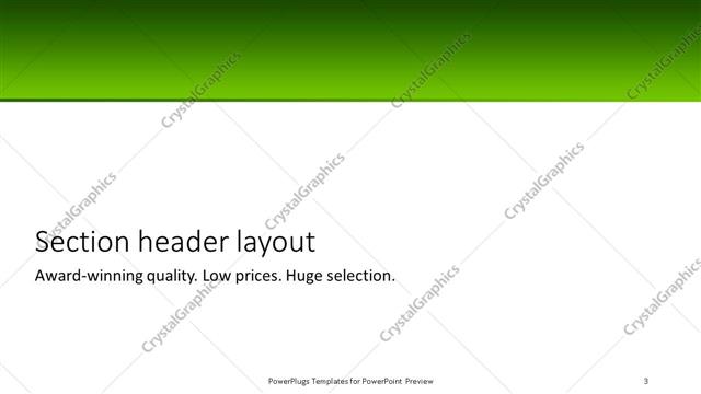 Section Header presentation slide layout