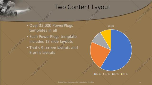 Two Content presentation slide layout