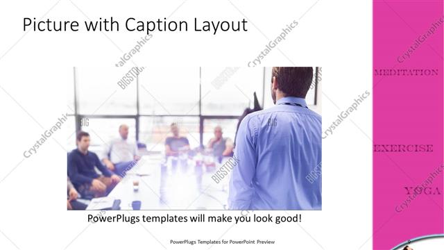 Picture with Caption presentation slide layout