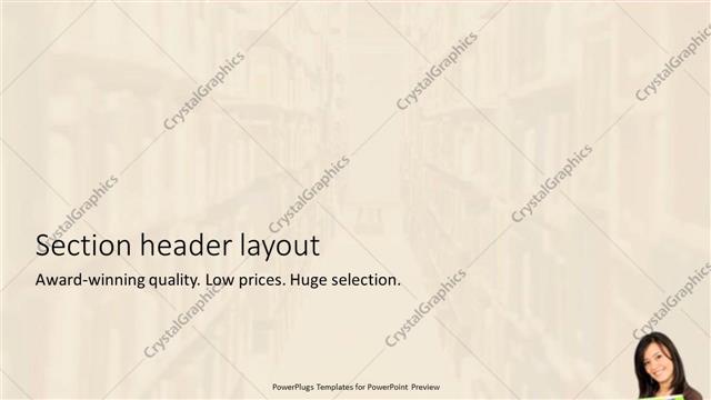 Section Header presentation slide layout