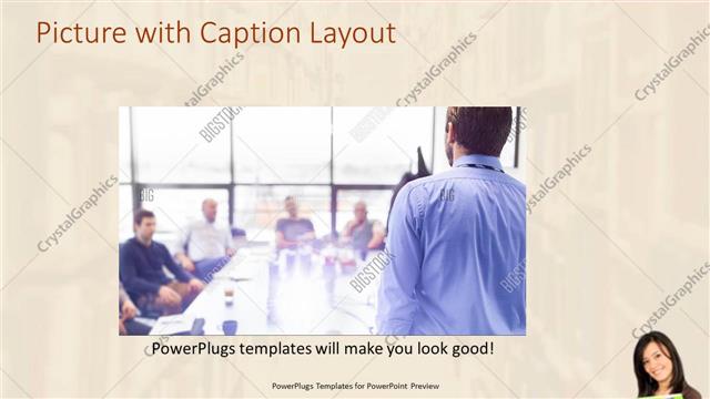 Picture with Caption presentation slide layout