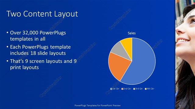 Two Content presentation slide layout