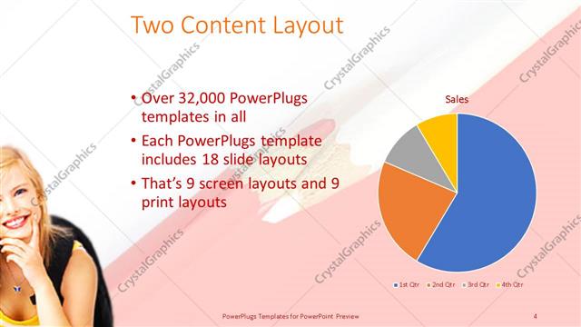 Two Content presentation slide layout
