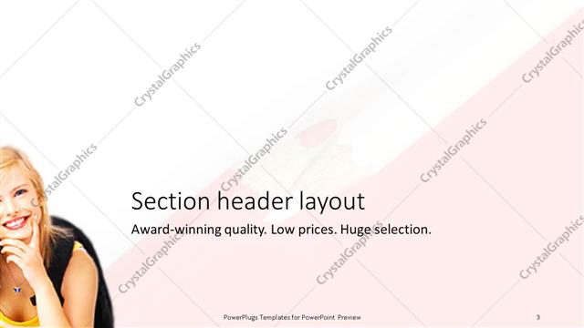 Section Header presentation slide layout