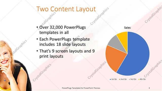 Two Content presentation slide layout