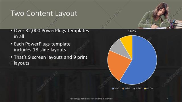 Two Content presentation slide layout