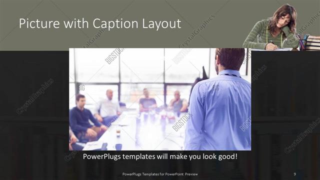 Picture with Caption presentation slide layout