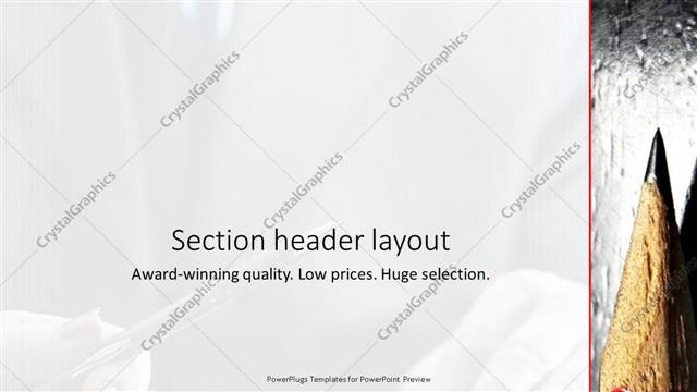 Section Header presentation slide layout