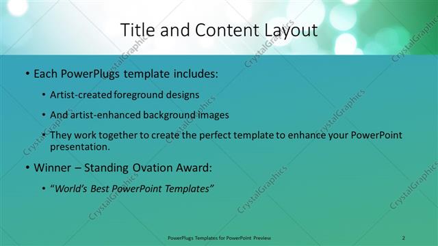 Title and Content presentation slide layout