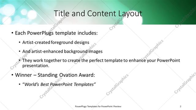 Title and Content presentation slide layout