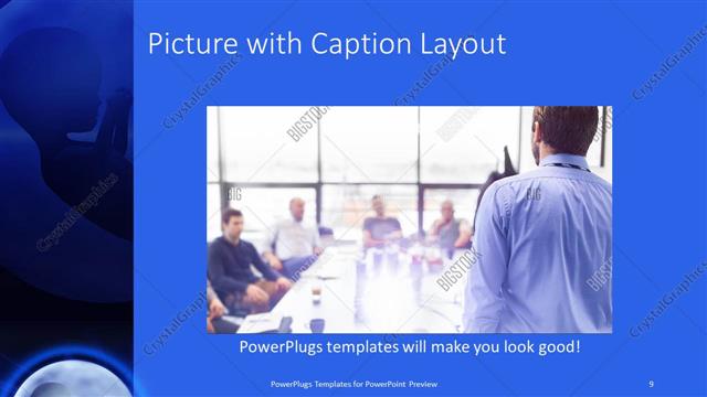 Picture with Caption presentation slide layout