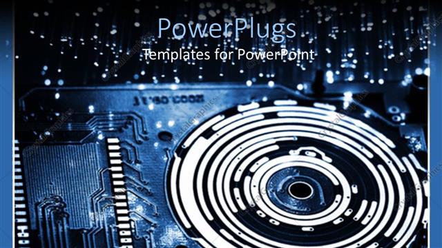  Presentation with fiber - Fiber optics with optical plate and gear light spots background