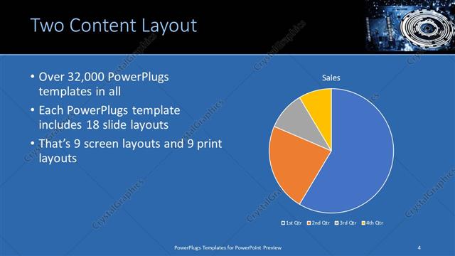 Two Content presentation slide layout