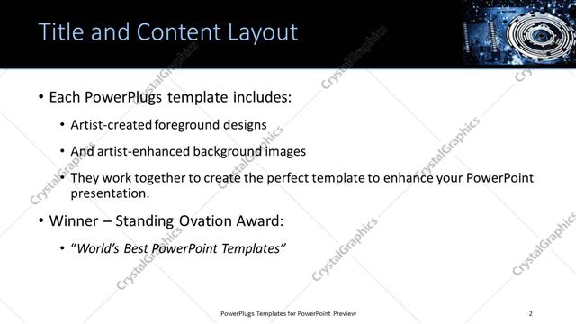 Title and Content presentation slide layout