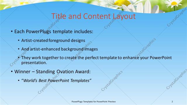 Title and Content presentation slide layout