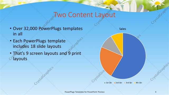 Two Content presentation slide layout