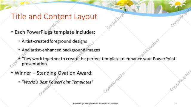 Title and Content presentation slide layout