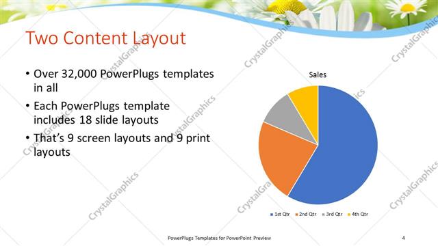 Two Content presentation slide layout