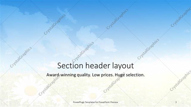 Section Header presentation slide layout